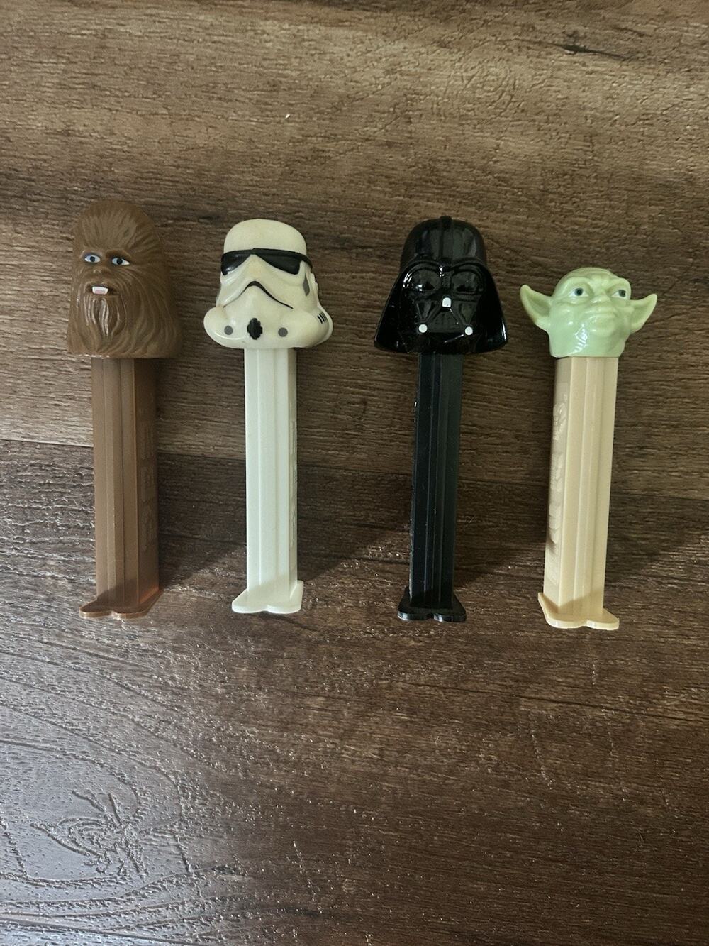 Set Of Four Gently Used Star Wars Vintage Pez Dispensers